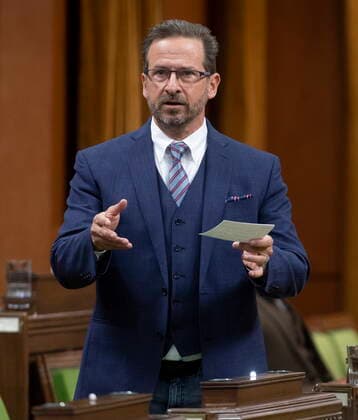 May 11, 2021, Ottawa, on, Canada: Bloc leader Yves-Francois Blanchet rises during Question Period in the House of Commons Tuesday May 11, 2021 in Ottawa. Ottawa Canada  - ZUMAc35_ 20210511_zaf_c35_064 Copyright: xAdrianxWyldx