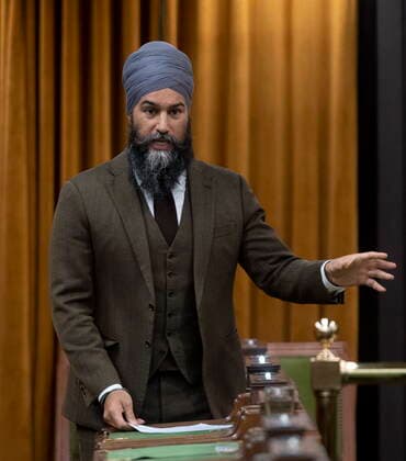 May 11, 2021, Ottawa, on, Canada: NDP leader Jagmeet Singh rises during Question Period in the House of Commons Tuesday May 11, 2021 in Ottawa. Ottawa Canada  - ZUMAc35_ 20210511_zaf_c35_065 Copyright: xAdrianxWyldx