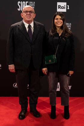 66th David Di Donatello 2021 prize Carlo and Chiara delgli Esposti Attend 66th David Di Donatello 2021 prize ceremony photocall on May 11, 2021 in Rome, Italy. Imago Images Emmefoto Copyright: xImagoxImages Emmefotox