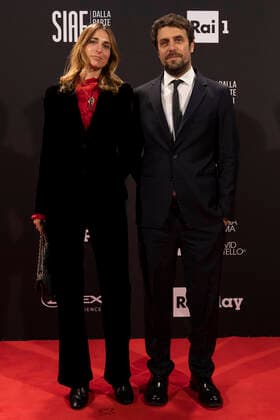 66th David Di Donatello 2021 prize Chiara Barzini and Luca Infascelli Attend 66th David Di Donatello 2021 prize ceremony photocall on May 11, 2021 in Rome, Italy. Imago Images Emmefoto Copyright: xImagoxImages Emmefotox