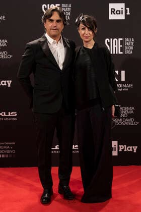 66th David Di Donatello 2021 prize Nicola Serra and Lisa Nursultan Attend 66th David Di Donatello 2021 prize ceremony photocall on May 11, 2021 in Rome, Italy. Imago Images Emmefoto Copyright: xImagoxImages Emmefotox
