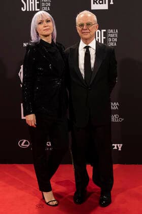 66th David Di Donatello 2021 prize Elena Bouryka and Daniele Lucchetti Attend 66th David Di Donatello 2021 prize ceremony photocall on May 11, 2021 in Rome, Italy. Imago Images Emmefoto Copyright: xImagoxImages Emmefotox