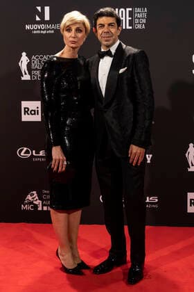66th David Di Donatello 2021 prize Anna Ferzetti and Pierfrancesco Favino Attend 66th David Di Donatello 2021 prize ceremony photocall on May 11, 2021 in Rome, Italy. Imago Images Emmefoto Copyright: xImagoxImages Emmefotox