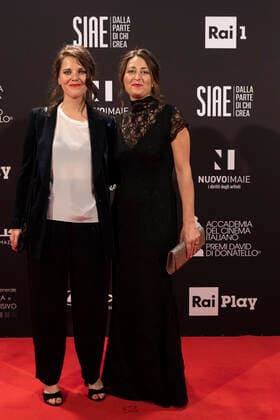 ** EDITORIAL USE ONLY ** Rome, David di Donatello 2021 Awards. In the photo: La Tarma (Marta Ascari and Irene Agelopolus)  Copyright: xLucaxDammiccoxperxAccademiaxdelx xLucaxDammiccoxperxAccademiaxdelx