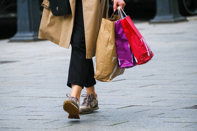 Dusseldorf 12 05 2021 shopping shopping bags paper bags cloth bag paper bags shopping stroll shopping mile shopping mile Dusseldorf North Rhine Westphalia Germany