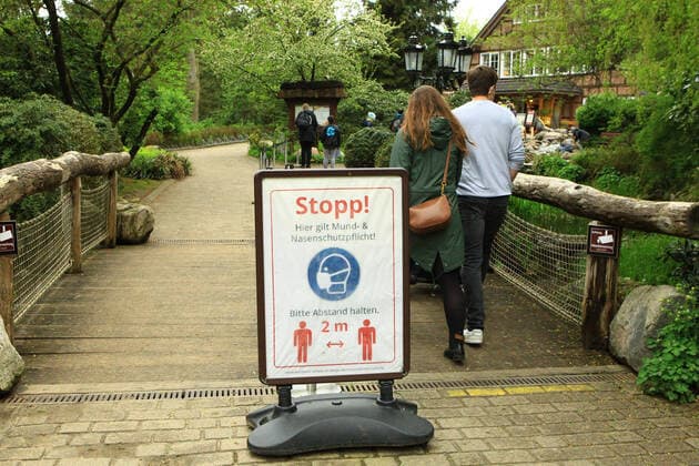 Visitors in the Black Mountains Game Park in Lower Saxony Rosengarten during the Coronavirus Pandemic Rosengarten Lower Saxony