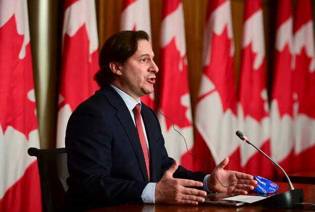 May 13, 2021, Ottawa, on, Canada: Marco Mendicino, Minister of Immigration, Refugees and Citizenship, announces measures of support to in-Canada families of victims of Ethiopian Airlines Flight 302 and Ukraine International Airlines Flight 752 during a press conference in Ottawa on Thursday, May 13, 2021. Ottawa Canada  - ZUMAc35_ 20210513_zaf_c35_015 Copyright: xSeanxKilpatrickx