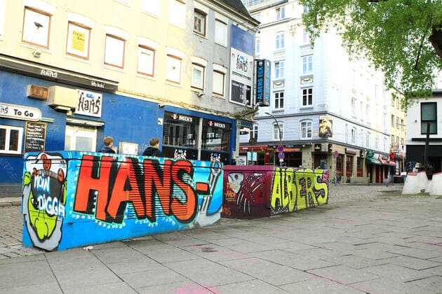 During the lockdown almost deserted Hans Albers Platz on St Pauli St Pauli Hamburg