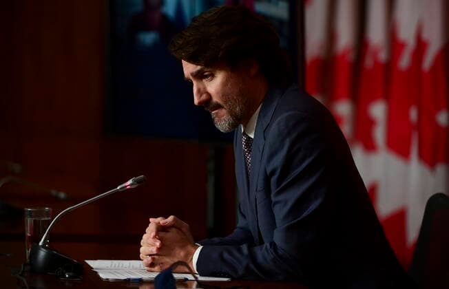May 18, 2021, Ottawa, on, Canada: Prime Minister Justin Trudeau holds a press conference in Ottawa on Tuesday, May 18, 2021. Ottawa Canada  - ZUMAc35_ 20210518_zaf_c35_020 Copyright: xSeanxKilpatrickx