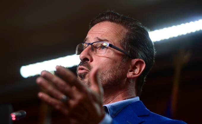 May 19, 2021, Ottawa, on, Canada: Bloc Quebecois Leader Yves-Francois Blanchet holds a press conference on Parliament Hill in Ottawa on Wednesday, May 19, 2021. Ottawa Canada  - ZUMAc35_ 20210519_zaf_c35_001 Copyright: xSeanxKilpatrickx