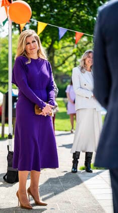 20-05-2021 School Queen Maxima during the opening of the 1st Rotterdam Music Playground, an interactive music playing device, in the playground of the Crooswijk and visited the A.S. Talma School in Rotterdam. Â  Copyright: xPPEx