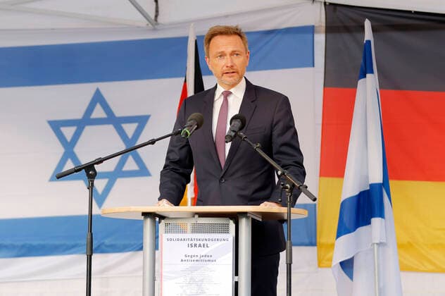 Christian Lindner at the rally for solidarity with Israel at the Brandenburg Gate Berlin, 20 05 2021 Foto:xJ.xMWx xFuturexImage