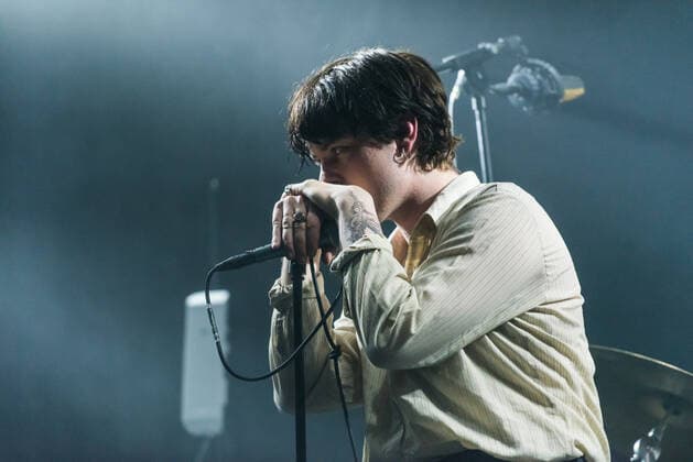 Iceage, live in concert, Roskilde, Denmark Roskilde, Denmark. 20th, May 2021. The Danish punk band Iceage performs a live concert at Gimle in Roskilde. Here vocalist Elias Bender Ronnenfelt is seen live on stage. Roskilde Denmark  Copyright: xGonzalesxPhoto BoxKallbergx