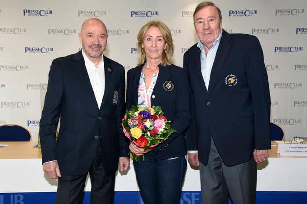 Christian Neureuther, Michaela Gerg and Frank Fleschenberg at the press conference for the 1 digital youth award 2021 under the motto sagwasduwillst at the Press Club Munich, 21 05 2021 Foto:xS.xAdamx xFuturexImage