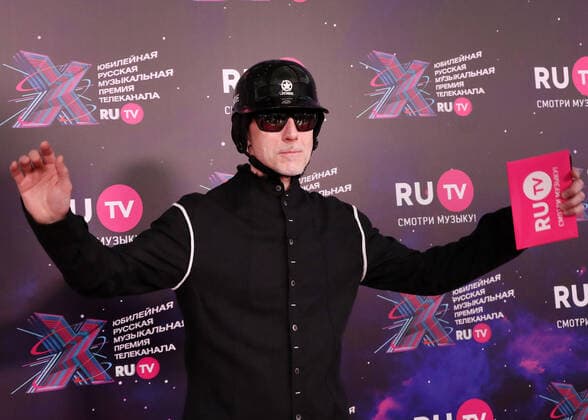 KRASNOGORSK, MOSCOW REGION, RUSSIA - MAY 22, 2021: Singer CeloFan attends the 10th RU.TV Channel music award ceremony at Crocus City Hall. Sergei Karpukhin TASS  TS100F8B