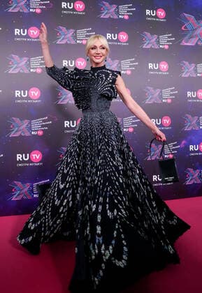 KRASNOGORSK, MOSCOW REGION, RUSSIA - MAY 22, 2021: Singer Kristina Orbakaite attends the 10th RU.TV Channel music award ceremony at Crocus City Hall. Sergei Karpukhin TASS  TS100FD3
