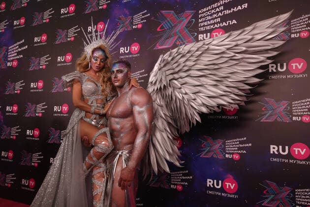 KRASNOGORSK, MOSCOW REGION, RUSSIA - MAY 22, 2021: Guests at the 10th RU.TV Channel music award ceremony at Crocus City Hall. Sergei Karpukhin TASS  TS101005