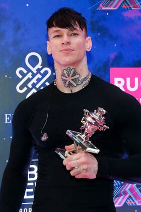KRASNOGORSK, MOSCOW REGION, RUSSIA - MAY 22, 2021: Singer Niletto (Daniil Prytkov) attends the 10th RU.TV Channel music award ceremony at Crocus City Hall. Sergei Karpukhin TASS  TS101010