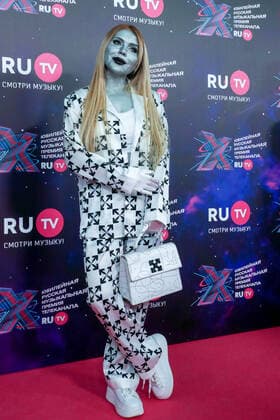 KRASNOGORSK, MOSCOW REGION, RUSSIA - MAY 22, 2021: Singer, actress Karina Kross (Karina Lazaryants) attends the 10th RU.TV Channel music award ceremony at Crocus City Hall. Sergei Karpukhin TASS  TS101025