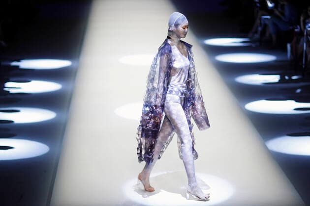 BEIJING, CHINA - MAY 20: A model showcases designs on the runway during the 26th China Fashion Young Talent Award on day six of China Graduate Fashion Week 2021 at 751D.PARK on May 20, 2021 in Beijing, China.  Copyright: xVCGx CFP111330837764