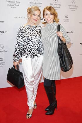 Regina Halmich und Tina Ruland - Guido Maria Kretschmer Fashion show during the Mercedes-Benz Fashion week in Berlin on 16.01.2014 Copyright: xJamesxColdreyx