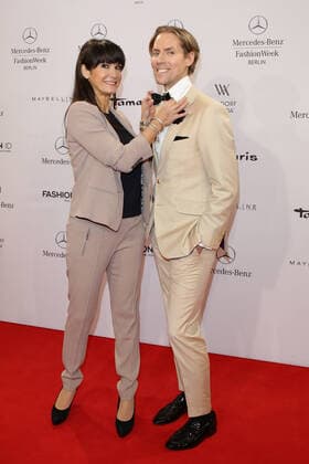 Mariella Ahrens und Jens Hilbert - Marc Cain Fashion show during the Mercedes-Benz Fashion week in Berlin on 16.01.2014 Copyright: xJamesxColdreyx
