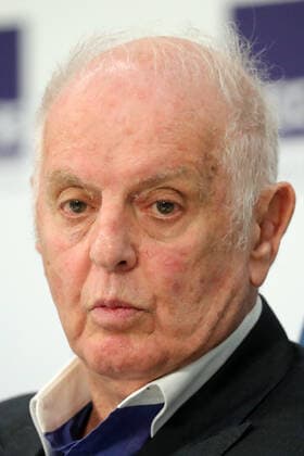 MOSCOW, RUSSIA â€“ MAY 24, 2021: Pianist Daniel Barenboim gives a news conference on his only solo concert in Russia; the concert in memory of the late pianist and teacher Dmitri Bashkirov is to be held at the Grand Hall of the Moscow Conservatory on 26 May 2021. Sergei Savostyanov TASS  TS101219