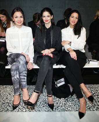 Nadine Warmuth, Shermine Shahrivar und Minu Barati-Fischer - Lala Berlin Fashion show during the Mercedes-Benz Fashion week in Berlin on 15.01.2014 Copyright: xJamesxColdreyx