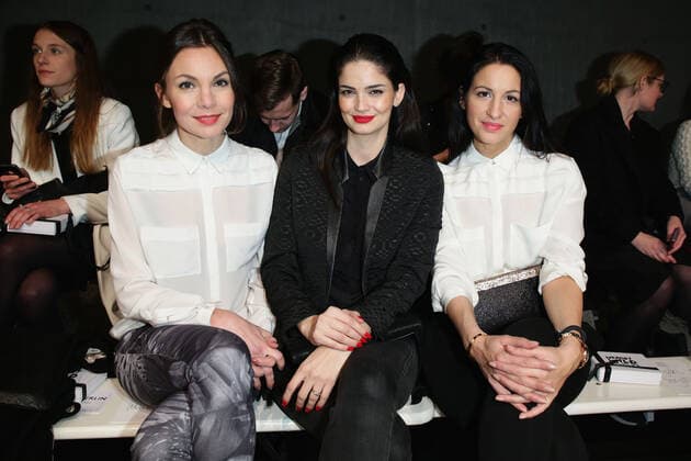 Nadine Warmuth, Shermine Shahrivar und Minu Barati-Fischer - Lala Berlin Fashion show during the Mercedes-Benz Fashion week in Berlin on 15.01.2014 Copyright: xJamesxColdreyx