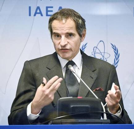 News Bilder des Tages Wien, PK Rafael Mariano Grossi, Generaldirektor der Internationalen Atomenergie-Organisation IAEA IAEA Director General Rafael Mariano Grossi International Atomic Energy Agency Director General Rafael Mariano Grossi speaks at a press conference in Vienna on May 24, 2021. The head of the U.N. nuclear watchdog said Iran and the IAEA have agreed to extend by one month a recently expired deal for Iran to temporarily accept IAEA inspections of its nuclear sites. 