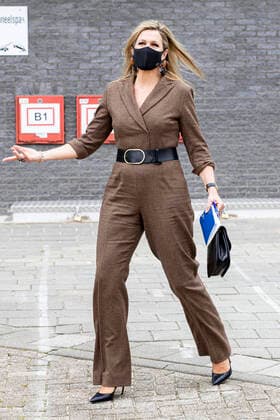 25-05-2021 Rotterdam Queen Maxima during her visit, about the impact of the corona pandemic on higher education, the development of entrepreneurship education and the connection of students to the labor market, to the Hogeschool Rotterdam Business School in Rotterdam. Â  Copyright: xPPEx
