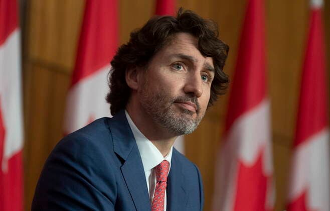May 25, 2021, Ottawa, on, Canada: Prime Minister Justin Trudeau listens to a reporters question during a news conference in Ottawa, Tuesday May 25, 2021. Ottawa Canada  - ZUMAc35_ 20210525_zaf_c35_018 Copyright: xAdrianxWyldx