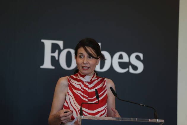 Forbes Award winner and SAP Human Resources Director Alba Herrera speaks during the presentation of the Forbes Award for the best company to work for, at the Westin Palace Hotel, on May 25, 2021, in Madrid (Spain). Every year, Forges makes its list of the 50 best companies to work for, a selection that this year takes on a strange relevance because of the pandemic, during which companies, and especially their Human Resources directors, have been challenged to implement extraordinary measures that take intoaccounttheir main asset, people. 25 MAY 2021;COMPANY;FORBES;FORBES AWARD;BEST COMPANY;ECONOMICS;HUMAN RESOURCES CÃ zaro De Luca LagenciaEP 05 25 2021 Madrid Madrid Spain Copyright: xCÃ zaroxDexLucax 3735878