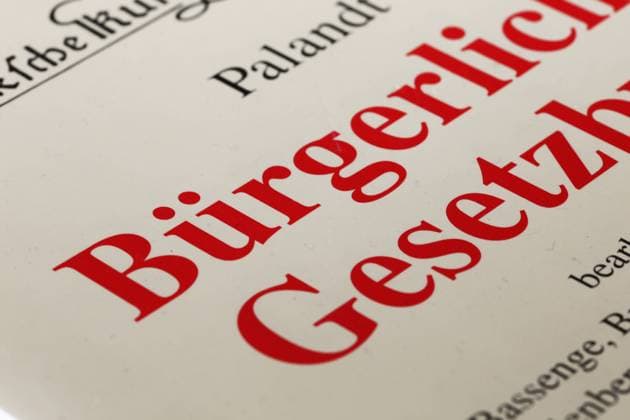 Symbol close-up Civil Code Palandt Copyright: xx