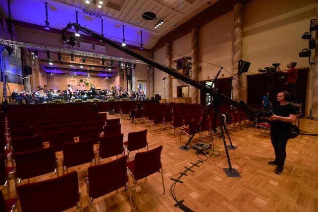 Brno Philharmonic perform during a dress rehearsal for the opening concert of the Leos Janacek International Music Festival in Ostrava, Czech Republic, May 27, 2021. (CTKxPhoto JaroslavxOzana) CTKPhotoP2021052708523  JAO 04
