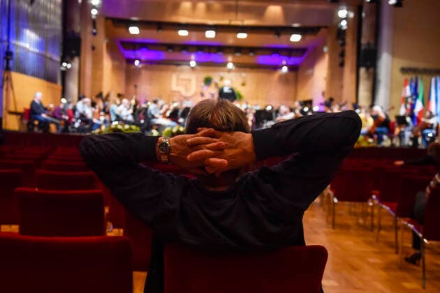 Brno Philharmonic perform during a dress rehearsal for the opening concert of the Leos Janacek International Music Festival in Ostrava, Czech Republic, May 27, 2021. (CTKxPhoto JaroslavxOzana) CTKPhotoP2021052708598  JAO 08