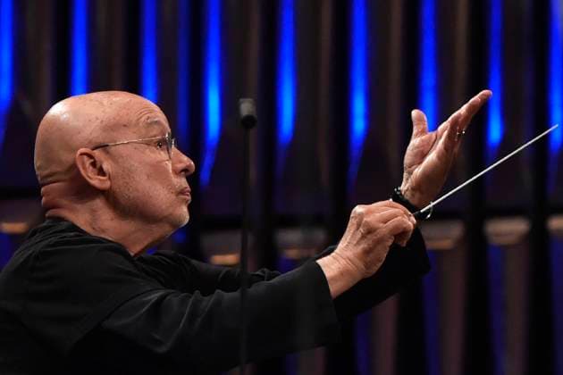 American conductor Dennis Russell Davies and Brno Philharmonic perform during a dress rehearsal for the opening concert of the Leos Janacek International Music Festival in Ostrava, Czech Republic, May 27, 2021. (CTKxPhoto JaroslavxOzana) CTKPhotoP2021052708664  JAO 10