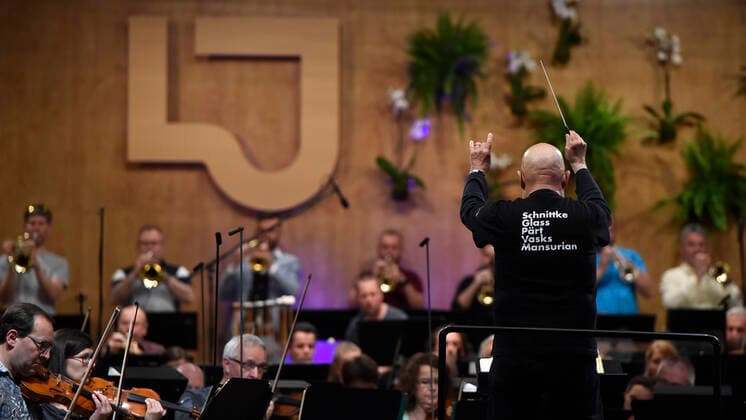 American conductor Dennis Russell Davies and Brno Philharmonic perform during a dress rehearsal for the opening concert of the Leos Janacek International Music Festival in Ostrava, Czech Republic, May 27, 2021. (CTKxPhoto JaroslavxOzana) CTKPhotoP2021052708712  JAO 11