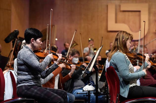 Brno Philharmonic perform during a dress rehearsal for the opening concert of the Leos Janacek International Music Festival in Ostrava, Czech Republic, May 27, 2021. (CTKxPhoto JaroslavxOzana) CTKPhotoP2021052708749  JAO 12