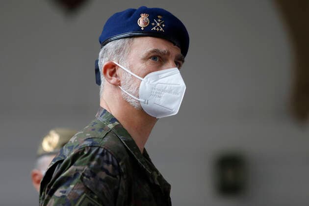 His Majesty the King, Felipe VI, visits the Army Training and Doctrine Command on May 27, 2021 in Granada, Andalusia, Spain. 27 MAY 2021;KING;FELIPEVI;ARMY;GRENADA Ãlex Camara LagenciaEP 05 27 2021 Grananda, Andalusia, Spain Grananda, Andalusia, Spain Spain Copyright: xÃlexxCamarax 3740736