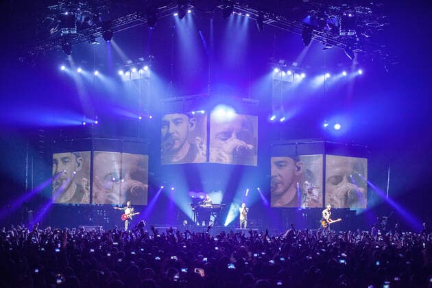 Linkin Park The giant multi-purpose indoor arena The O2 Areana in London is often used for live concert like here where the American rock band Linkin Park performs a live concert. UK, 23 11 2014. London United Kingdom O2 Arena  Copyright: xGonzalesxPhoto MichaelxHornbogenx