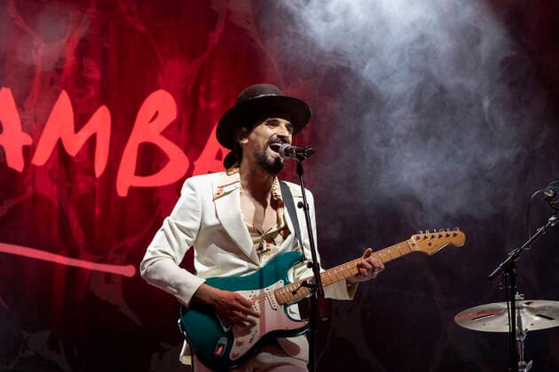 Entertainment Bilder des Tages May 28, 2021, Porto, Portugal: Pedro Taborda Tatanka , the vocalist of The Black Mamba band performs at a concert at the Super Bock Arena in Porto. Porto Portugal - ZUMAs197 20210528_zaa_s197_245 Copyright: xRitaxFrancax