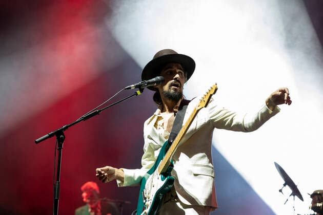 May 28, 2021, Porto, Portugal: Pedro Taborda Tatanka , the vocalist of The Black Mamba band performs at a concert at the Super Bock Arena in Porto. Porto Portugal - ZUMAs197 20210528_zaa_s197_265 Copyright: xRitaxFrancax