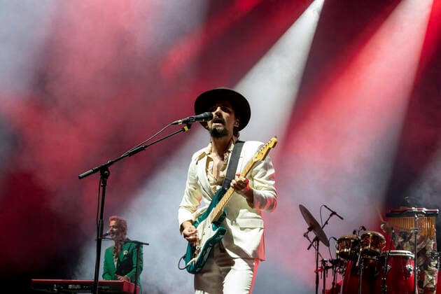May 28, 2021, Porto, Portugal: Pedro Taborda Tatanka , the vocalist of The Black Mamba band performs at a concert at the Super Bock Arena in Porto. Porto Portugal - ZUMAs197 20210528_zaa_s197_250 Copyright: xRitaxFrancax