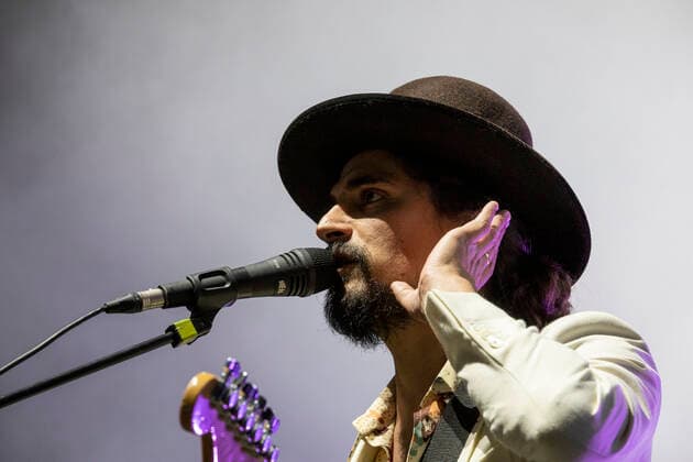 May 28, 2021, Porto, Portugal: Pedro Taborda Tatanka , the vocalist of The Black Mamba band performs at a concert at the Super Bock Arena in Porto. Porto Portugal - ZUMAs197 20210528_zaa_s197_254 Copyright: xRitaxFrancax