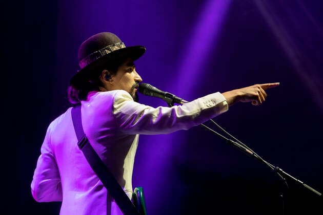 May 28, 2021, Porto, Portugal: Pedro Taborda Tatanka , the vocalist of The Black Mamba band performs at a concert at the Super Bock Arena in Porto. Porto Portugal - ZUMAs197 20210528_zaa_s197_256 Copyright: xRitaxFrancax