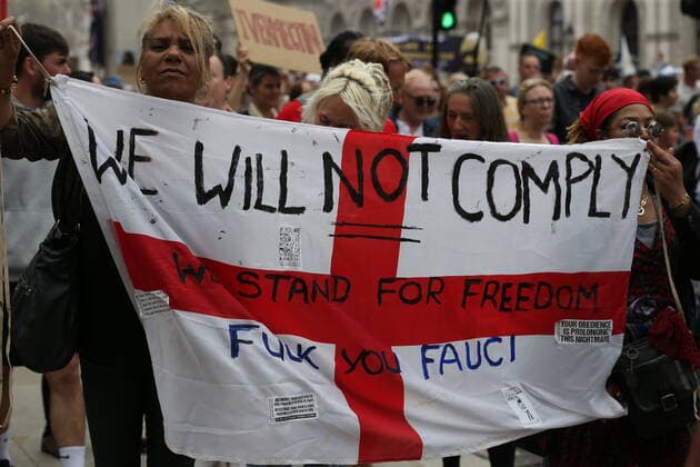 . 29 05 2021. London, United Kingdom. Anti Lockdown Protest. Anti Lockdown, vaccination and conspiracy theory groups hold protest at London s Parliament Square  xMartynxWheatleyx xi-Imagesx IIM-22218-0020