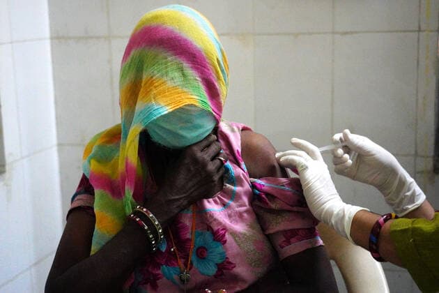 Virus Outbreak India Indian Health Worker Inoculates People With A Dose Of The Covid-19 Coronavirus Vaccine At A Vaccination Centre In Pushkar, Rajasthan, India On 30 May 2021. Pushkar Rajasthan India sharma-notitle210530_np4It  Copyright: xHimanshuxSharmax