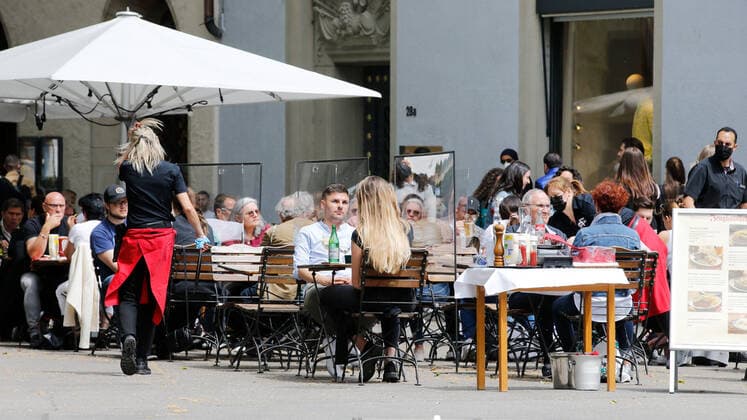 photo Manuel Geisser 29 05 2021 Zurich gastronomy restaurant garden restaurant old town of Zurich