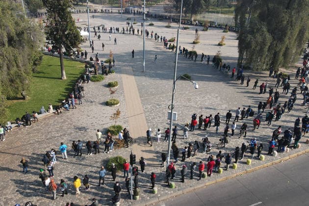 Santiago, May 30, 2021 A large influx of public is recorded in the vaccination center of Parque O™higgins during the coronavirus pandemic Marcelo Hernandez Atonchile, Santiago Chile Aton 513954  Copyright: MARCELOxHERNANDEZ ATONCHILE